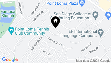 Map of 3725 Kingsley St, Point Loma CA, 92106