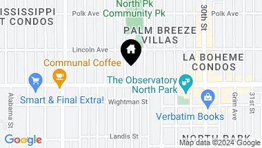 Map of 3925 Oregon Street # 4, North Park CA, 92104