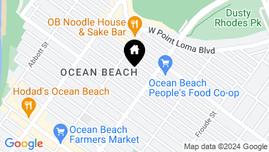 Map of 4844 Long Branch Ave, Ocean Beach CA, 92107