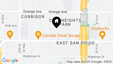 Map of 4057 37th Street, East San Diego CA, 92105
