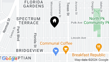 Map of 4045 Mississippi St, North Park CA, 92104