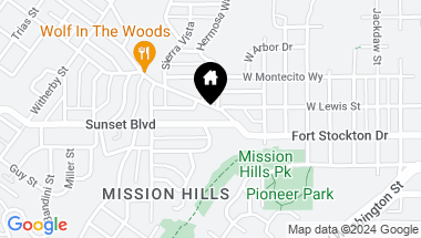 Map of 1814 Sunset Boulevard, Mission Hills CA, 92103
