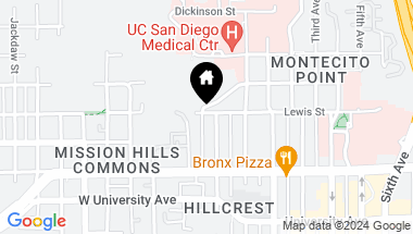 Map of 309 W Lewis St, Mission Hills CA, 92103