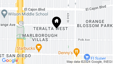 Map of 4148 Van Dyke Avenue, East San Diego CA, 92105