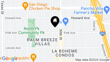Map of 4109 Kansas Street, San Diego CA, 92104