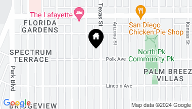 Map of 4118 Texas St, North Park CA, 92104