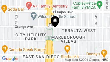 Map of 4169 Central Avenue, East San Diego CA, 92105
