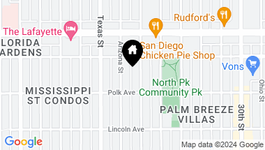 Map of 4146 Hamilton Street, North Park CA, 92104