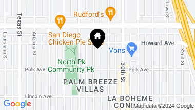 Map of 4153 55 Utah Street, San Diego CA, 92104