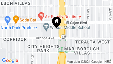 Map of 4242-4252 40th St, East San Diego CA, 92105