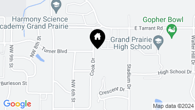 Map of 918 Cook Drive, Grand Prairie TX, 75050