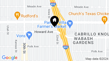 Map of 4204 Boundary, North Park CA, 92104
