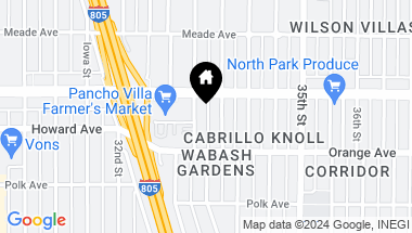 Map of 4261 63 33rd St., San Diego CA, 92104