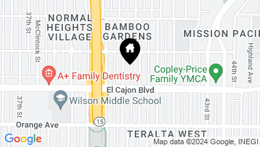 Map of 4335 41st Street, East San Diego CA, 92105