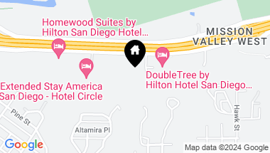 Map of 1615 S Hotel Circle # D206, Mission Valley CA, 92108