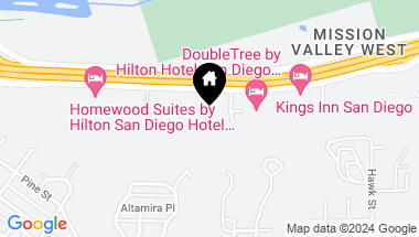 Map of 1615 Hotel Circle S # D102, Mission Valley CA, 92108