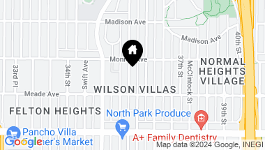 Map of 4453 Wilson Avenue, Normal Heights CA, 92116