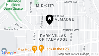 Map of 4824 Monroe Ave., San Diego CA, 92115