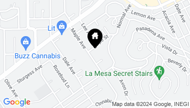 Map of 4473 Maple Ave, La Mesa CA, 91941