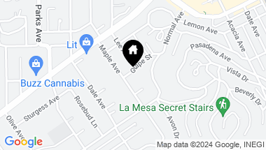 Map of 7875 Grape Street, La Mesa CA, 91941