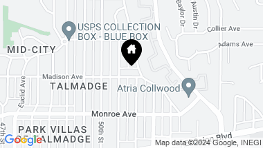 Map of 5074 Madison Avenue, San Diego CA, 92115