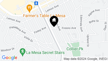Map of 4551 Spring Street, La Mesa CA, 91941