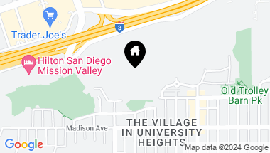Map of 1620 Mission Cliff Drive, San Diego CA, 92116