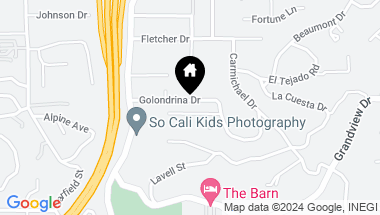 Map of 9221 Golondrina Drive, La Mesa CA, 91941