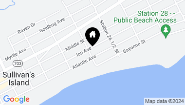 Map of 2602 Atlantic Avenue, Sullivans Island SC, 29482