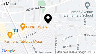 Map of 8406 Hillcrest Avenue, La Mesa CA, 91941