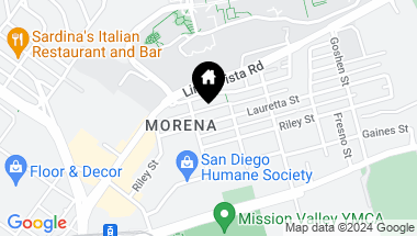 Map of 5526 Lauretta St, Old Town Sd CA, 92110