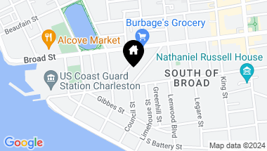Map of 9 New Street, Charleston SC, 29401