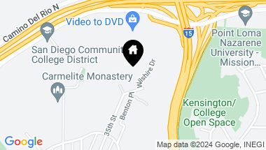 Map of 5326 Wilshire Drive, San Diego CA, 92116