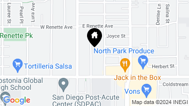 Map of 1011 Leslie Rd, El Cajon CA, 92020