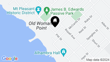 Map of 100 Friend Street, Mount Pleasant SC, 29464