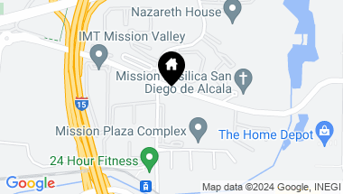 Map of 10505 & 10509 San Diego Mission Road, Mission Valley CA, 92108