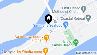 Map of 1207 Oak Harbor Boulevard, Isle of Palms SC, 29451