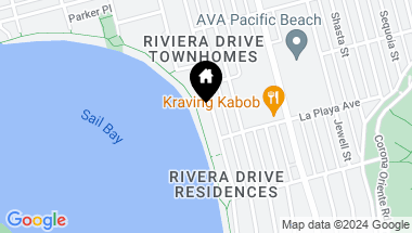 Map of 3850 Riviera Dr # 1B, Pacific Beach CA, 92109