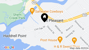 Map of 216 Live Oak Drive, Mount Pleasant SC, 29464