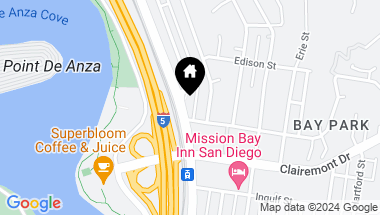 Map of 2821 Morena Boulevard, San Diego CA, 92117