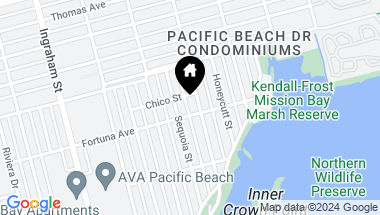 Map of 4012 Lamont Street, Pacific Beach CA, 92109