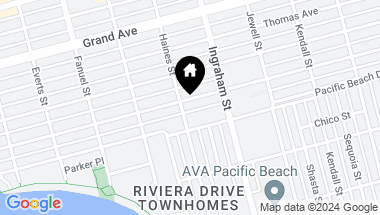 Map of 1511 Oliver Ave, Pacific Beach CA, 92109