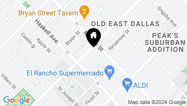 Map of 4208 Live Oak Street 205, Dallas TX, 75204