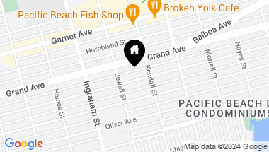 Map of 1742 Thomas Avenue, Pacific Beach CA, 92109