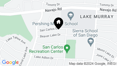 Map of 8042 Beaver Lake Drive, San Carlos CA, 92119
