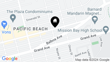 Map of 2115 Garnet Ave, Pacific Beach CA, 92109