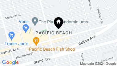 Map of 1959 Felspar St # 2, Pacific Beach CA, 92109