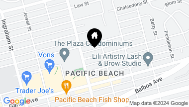 Map of 1948 Emerald St, Pacific Beach CA, 92109