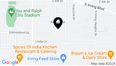 Map of 833 Balleywood Road, Irving TX, 75060