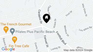 Map of 5187 Foothill Blvd, Pacific Beach CA, 92109